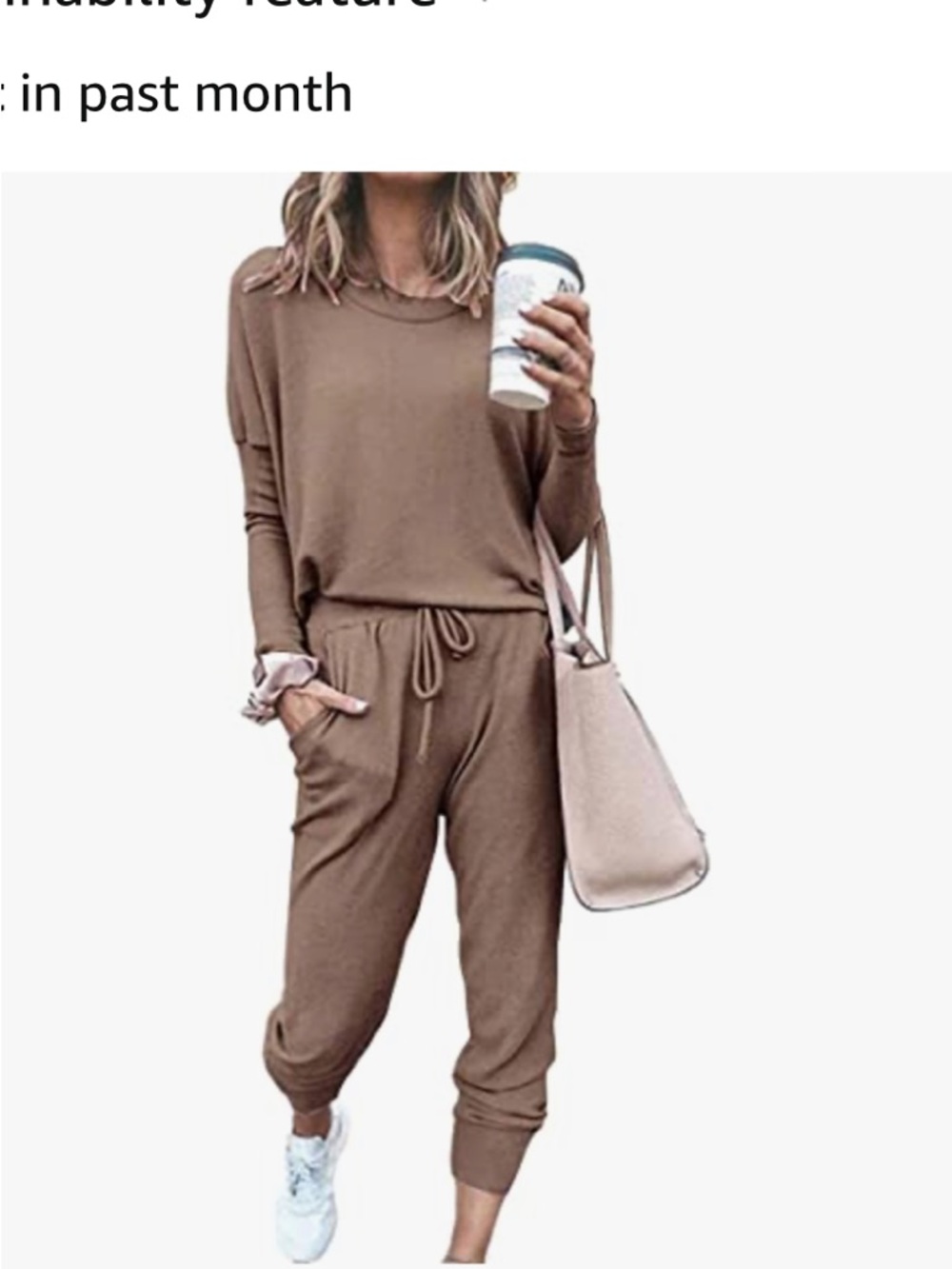 Cozy Two-Piece Loungewear Set in Light Brown